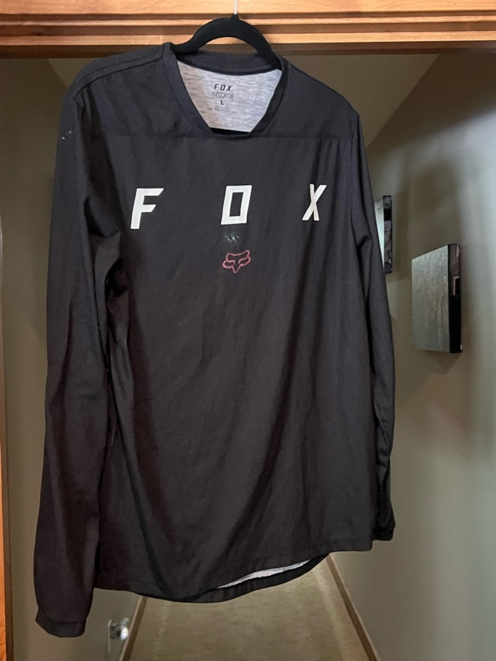Fox Black Long Sleeve Tee with White Logo